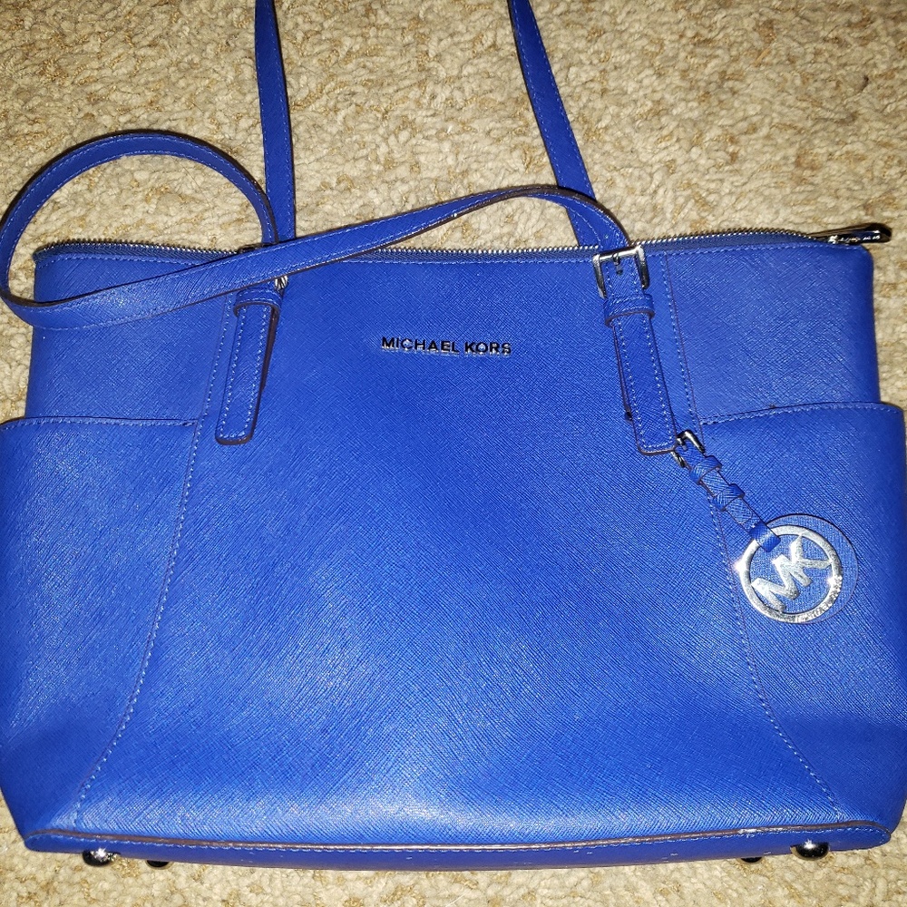 ROYAL BLUE MICHAEL KORS TOTE